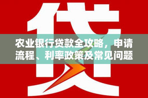 鹿港农业银行贷款全攻略，申请流程、利率政策及常见问题解析
