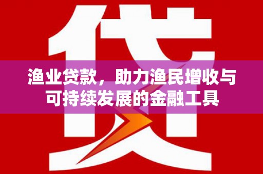 鹿港渔业贷款，助力渔民增收与可持续发展的金融工具