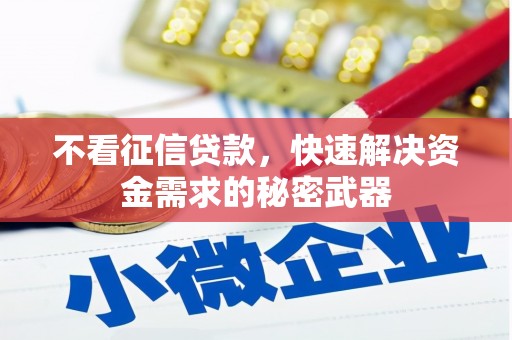 鹿港不看征信贷款，快速解决资金需求的秘密武器