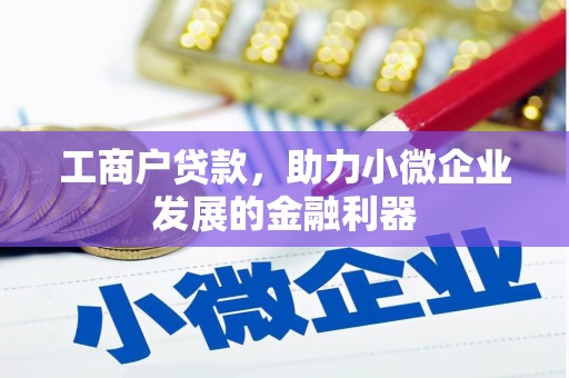 鹿港工商户贷款，助力小微企业发展的金融利器