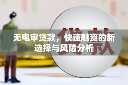 鹿港无电审贷款，快速融资的新选择与风险分析