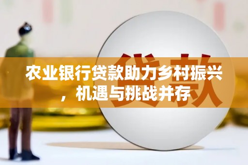 鹿港农业银行贷款助力乡村振兴，机遇与挑战并存