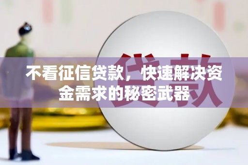 鹿港不看征信贷款，快速解决资金需求的秘密武器