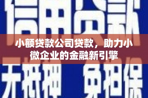 鹿港小额贷款公司贷款，助力小微企业的金融新引擎
