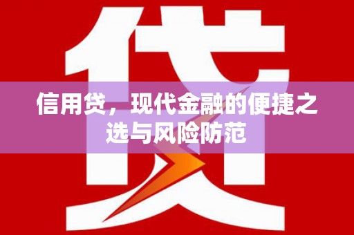 鹿港信用贷，现代金融的便捷之选与风险防范