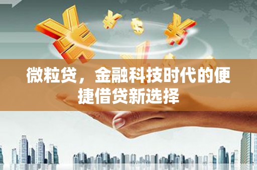 鹿港微粒贷，金融科技时代的便捷借贷新选择